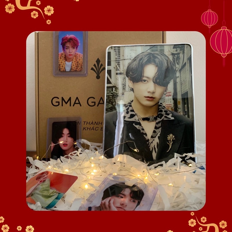 Bộ sản phẩm tranh treo tường, để bàn, in theo yêu cầu, toploader, card idol, đèn decor GMA studio