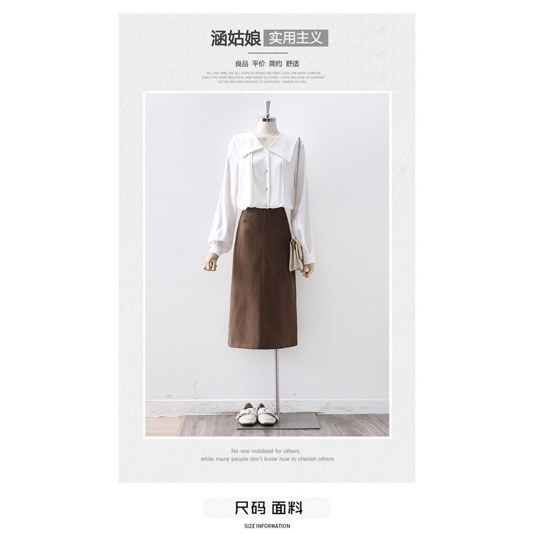 Chân Váy Công Sở Nữ Dáng Dài Có Túi Moi Trẻ Trung , chữ a có 1 túi moi 1 cúc ốp d68cm