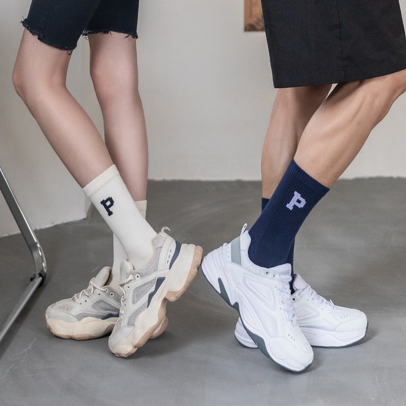 Vớ cotton Cổ Cao Phong Cách Hàn Quốc Hàng Mới Chất Lượng Cao Thời Trang Mùa Xuân Cho Nam Và Nữ