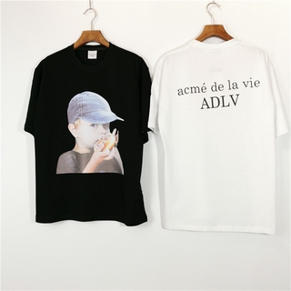 Áo Thun Cotton Tay Ngắn Dáng Rộng In Chữ Acme De La Vie Cổ Điển Thời Trang Cho Cặp Đôi