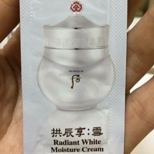 10 gói Kem Whoo dưỡng trắng da và chống lão hóa  Whoo Radiant White Moisture Cream