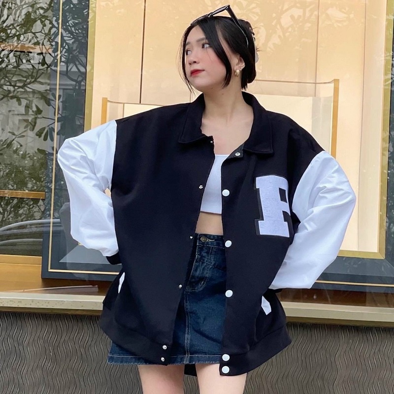 Áo Khoác Dù UNISEX 2 Lớp Cúc Bấm Chữ P siêu HOT