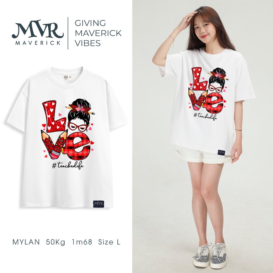 Áo thun nữ phom rộng Unisex hài hước tình yêu ngày lễ tình nhân MVR KK4038
