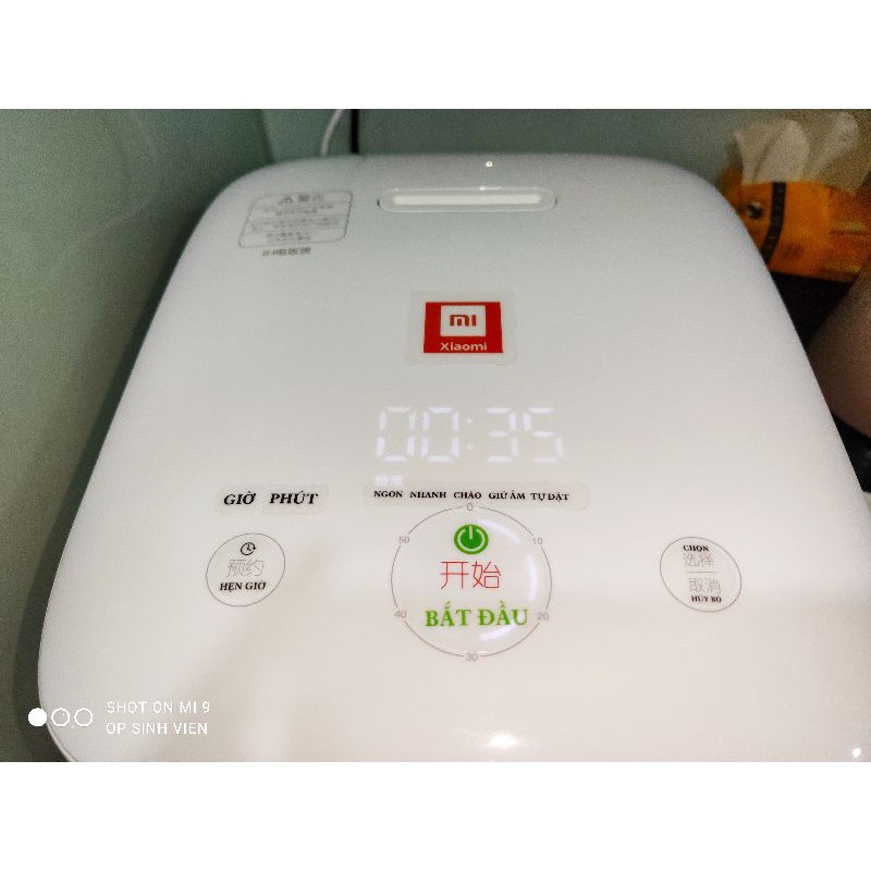 Decal Việt Hoá nồi cơm điện Xiaomi IH Gen 2
