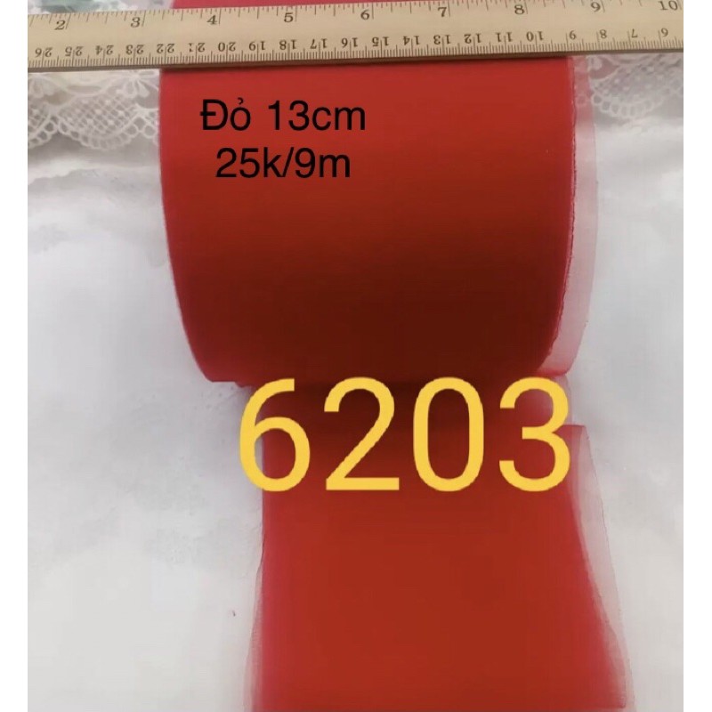 12m ruy băng voan không viền bản rộng