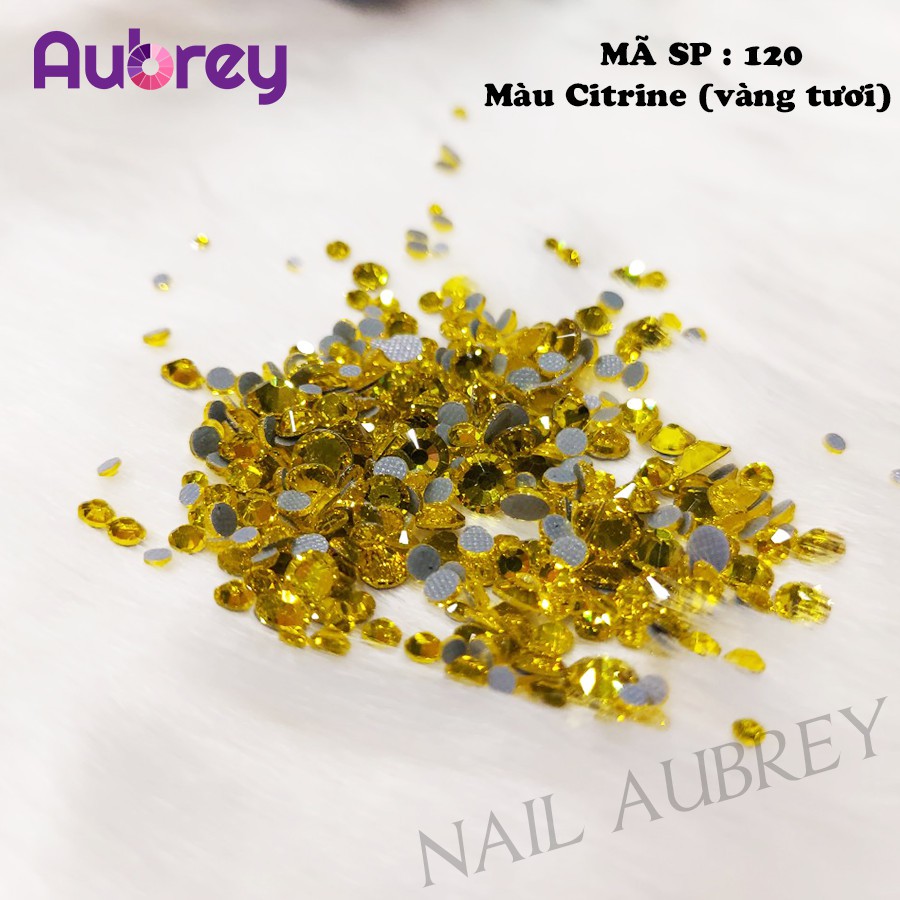 [Mã SP 120] Đá Nail Chân Lưới Mặt Cắt Đá Màu Citrine