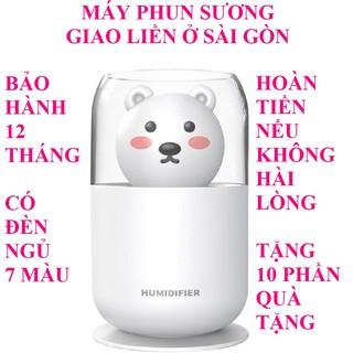 Máy phun sương máy xông tinh dầu máy khuếch tán máy phun sương tạo ẩm có đèn ngủ hàng chính hãng bảo hành 12 tháng