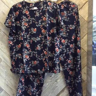 Bộ lanh quần dài áo cộc người già 2 loại cổ tròn và cài cúc( đủ size, có ảnh mẫu )