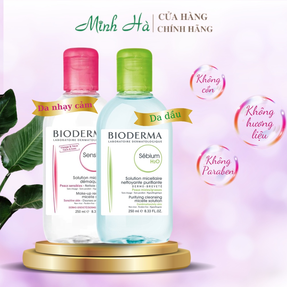 Nước tẩy trang Bioderma Sebium H2O 100ml dịu nhẹ