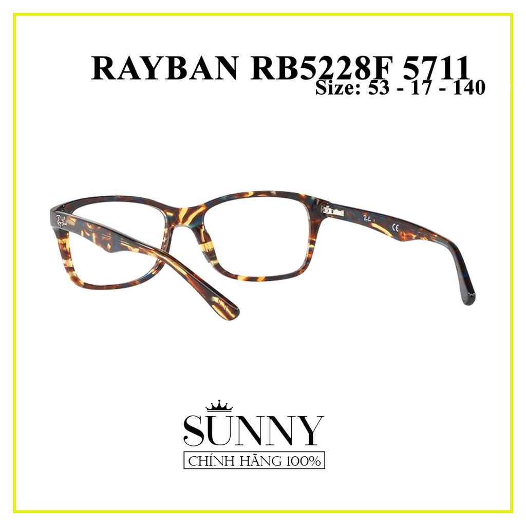 Gọng kính chính hãng Rayban RB5228F-5711 (kèm tem thẻ bảo hành chính hãng, bảo hành toàn quốc