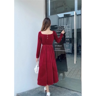 váy nhung xoè rộng
