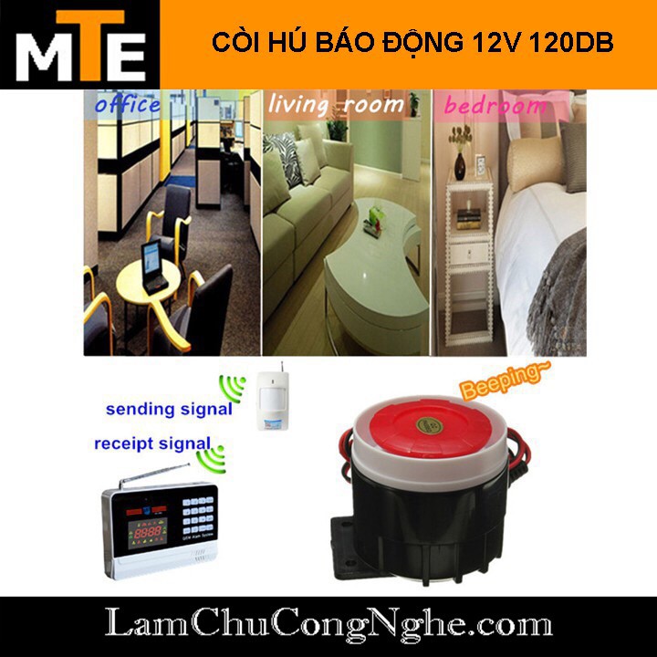 Còi hú báo động công suất lớn 12V 120db