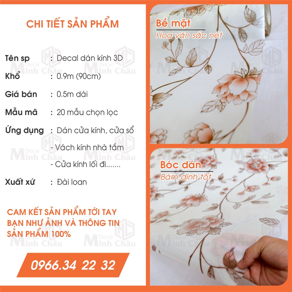 Giấy dán cửa kính 3D Hình lục giác chống nắng giảm nhiệt cửa sổ T007 decan làm mờ kính