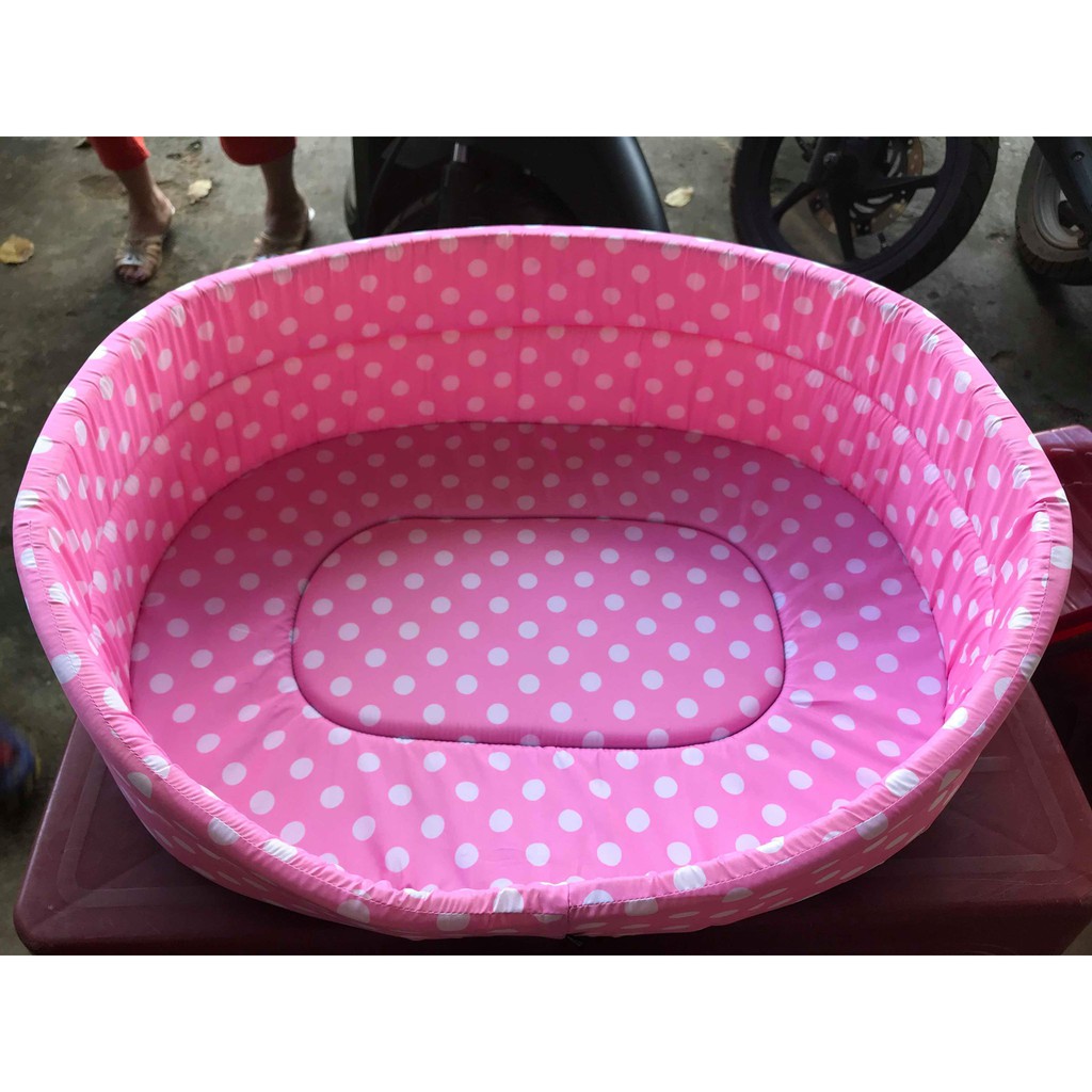 Nệm Ổ Giường Chó Mèo Thú Cưng Hàng Loại 1 Cao Cấp Oval Size Đại Từ 15kg Trở Xuống