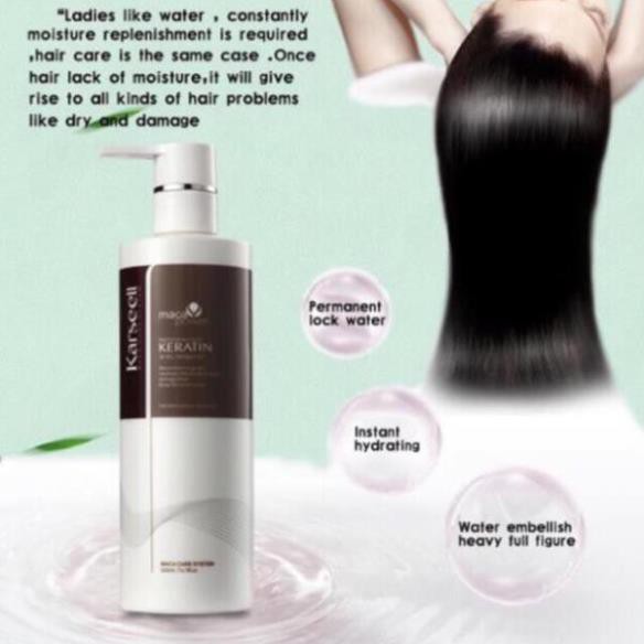 KERATIN PHỤC HỒI TÓC NÁT CHAI 500ml dạng geo phục hồi tóc khô sơ trẻ ngọn hiệu quả