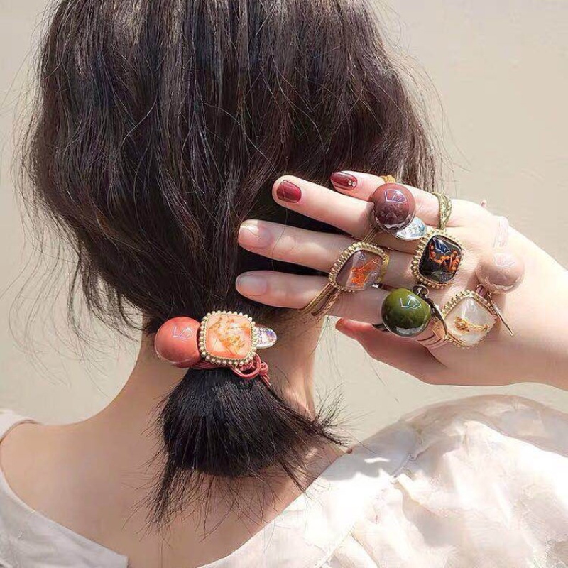 Dây Cột Tóc Cao Su Đính Bóng Lấp Lánh Thời Trang Cho Nữ