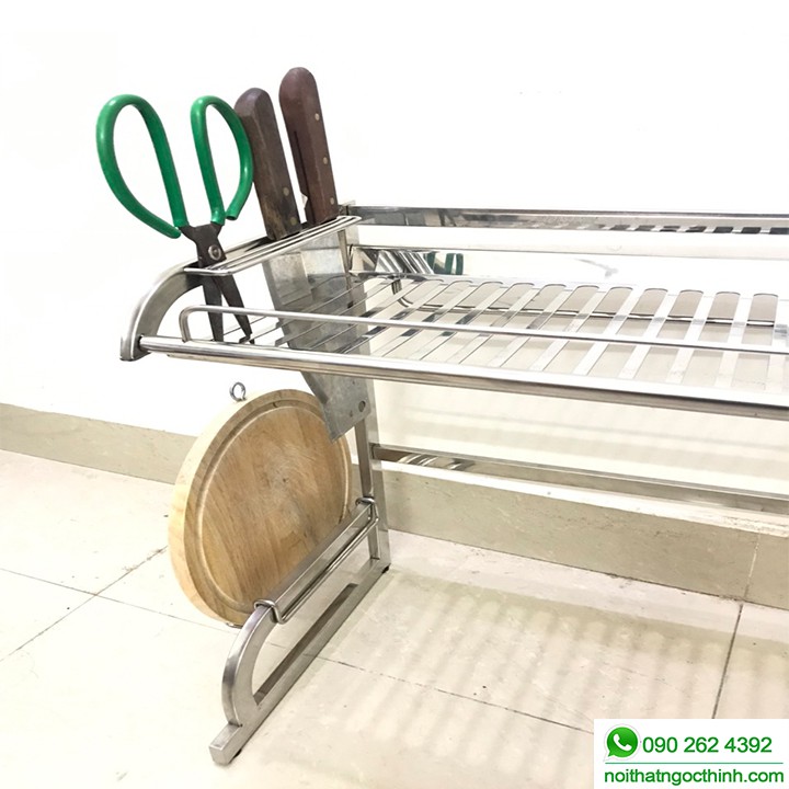 Kệ chén đa năng KC-86cm PLUS inox 304 cao cấp chịu lực tới 90kg
