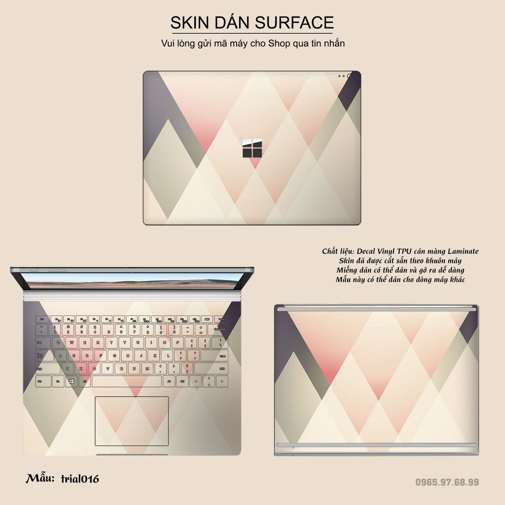 Skin dán Surface in hình Đa giác bộ 3 (inbox mã máy cho Shop)