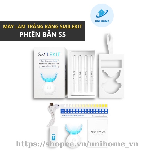 Máy làm trắng răng SMILEKIT ( 3 phiên bản ) - Máy làm trắng răng không ê buốt, giúp răng trắng sáng, chắc khỏe từ trong