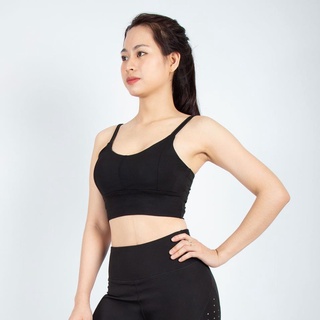 Áo bra thể thao 4 dây thun cotton mềm dịu mặc tập yoga, gym, chạy bộ có sẵn đệm mút chắc chắn No thumbnail