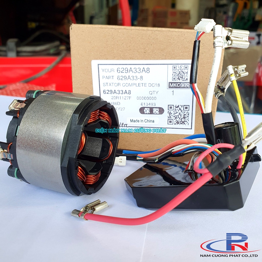 Bo mạch kèm stator máy khoan pin DHP486 XPH14 Makita 629C05-5