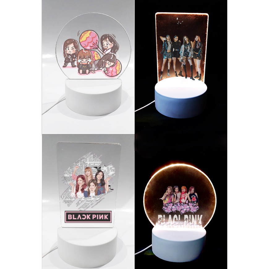 [Mã LIFE10K15 giảm 10K đơn 20K] Đèn Led 3D Blackpink DLI3 Đèn Ngủ 3D Sáng Tạo cute dễ thương