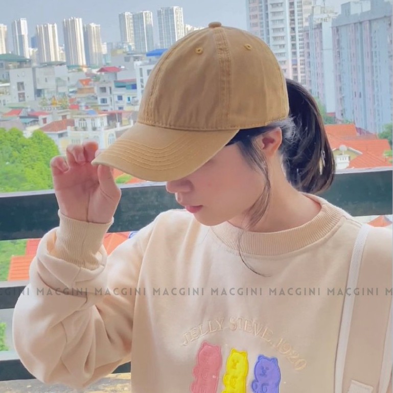 Mũ lưỡi trai nam nữ MACGINI DANBUI unisex COTTON MỀM cao cấp thấm hút mồ hôi, nhẹ thoáng khí kiểu dáng basic Hàn Quốc