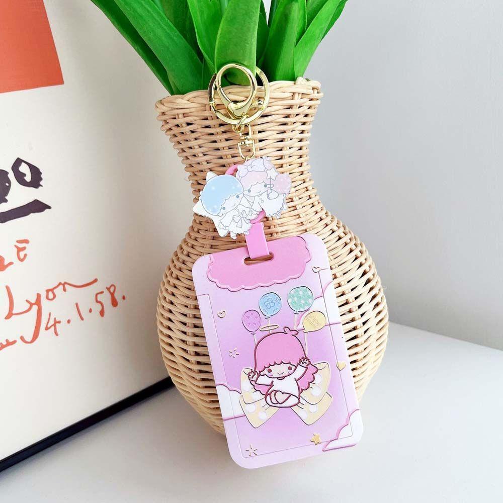 HARRIETT Móc Khóa Đựng Thẻ ID / Tiền Xu Hình Gấu Pooh / Thỏ Minnie Kuromi Dễ Thương