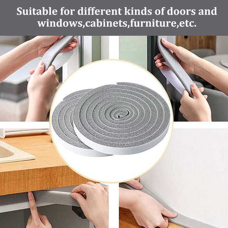Cuộn Băng Keo Xốp Dán Viền Cửa Sổ / Cửa Ra Vào / Cửa Ra Vào Dài 2m Chống Gió / Bụi Bẩn Tiện Dụng
