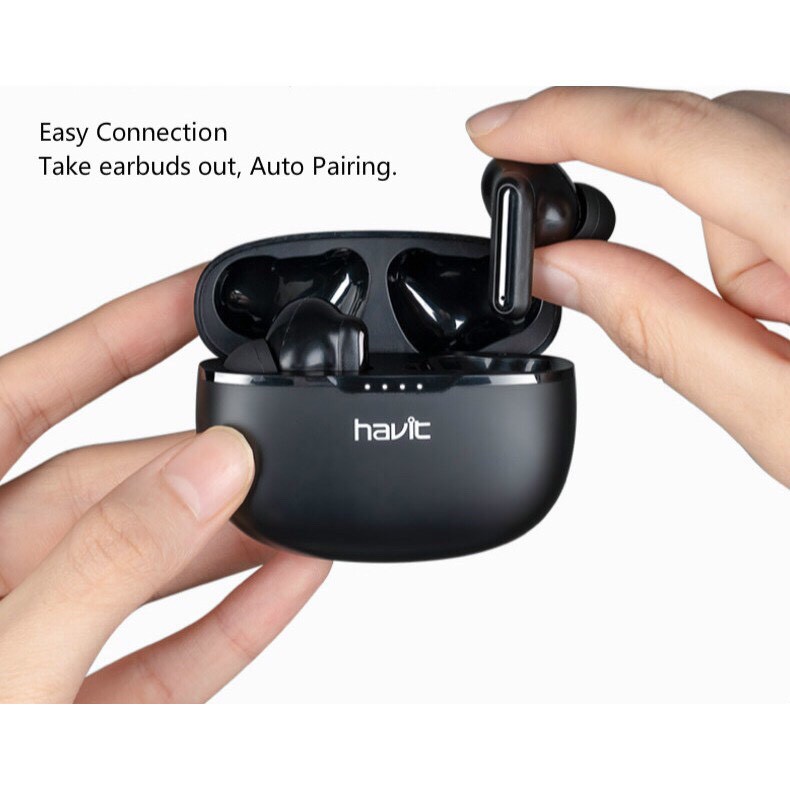 Tai nghe Bluetooth Havit i99 thế hệ mới cảm ứng vuốt trượt - Tai nghe bluetooth TWS I99 hạn chế trễ