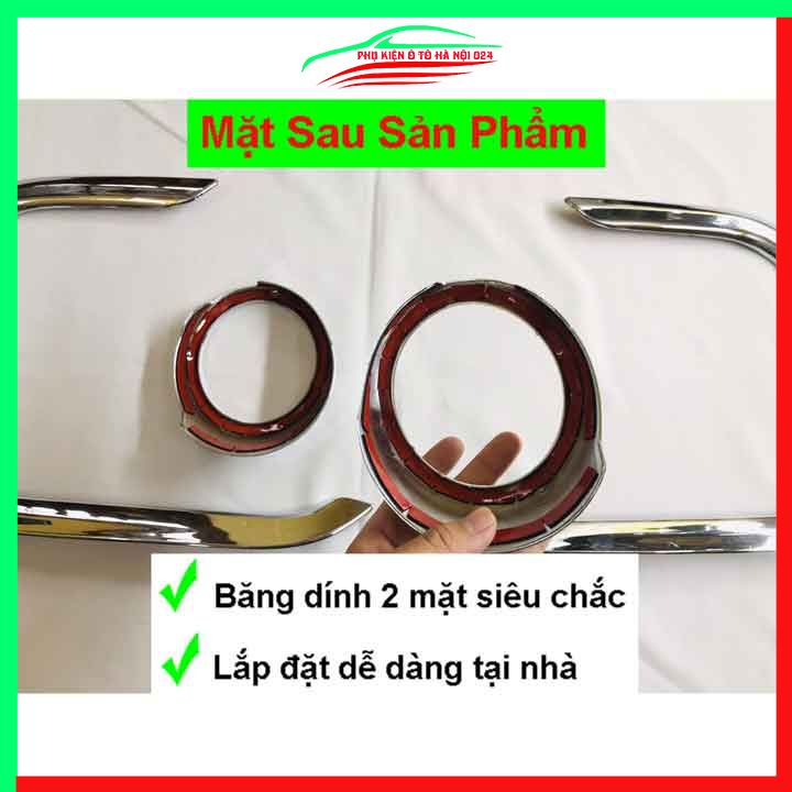 Ốp viền đèn gầm trước sau xe  i10 Hatchback 2017-2021 mạ Crom chống trầy trang trí làm đẹp xe
