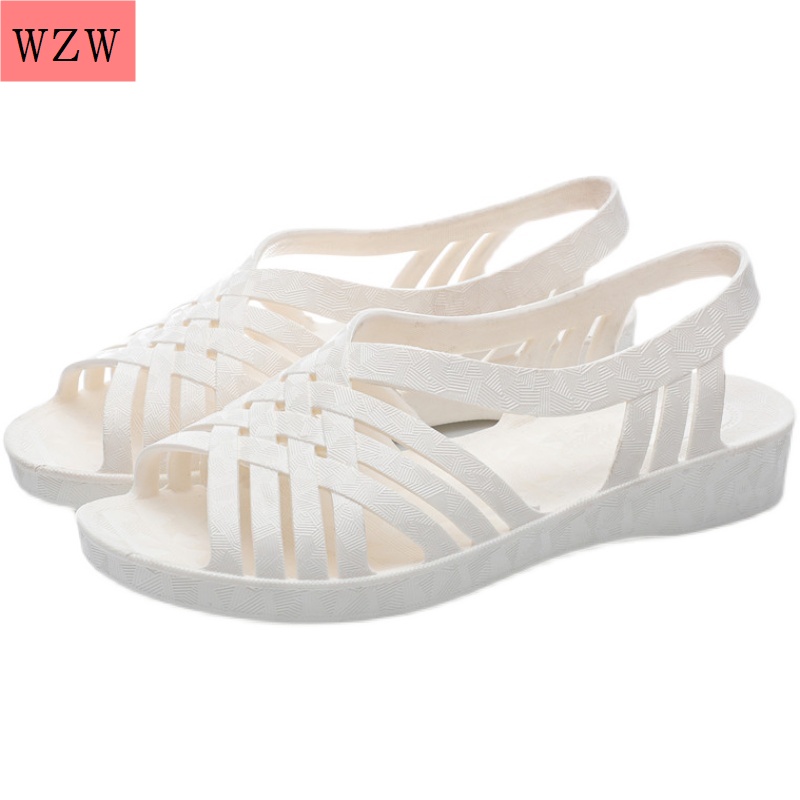Giày Sandal Đế Bệt Chống Trượt Thời Trang Mùa Hè 2021 Dành Cho Nữ Mang Đi Biển