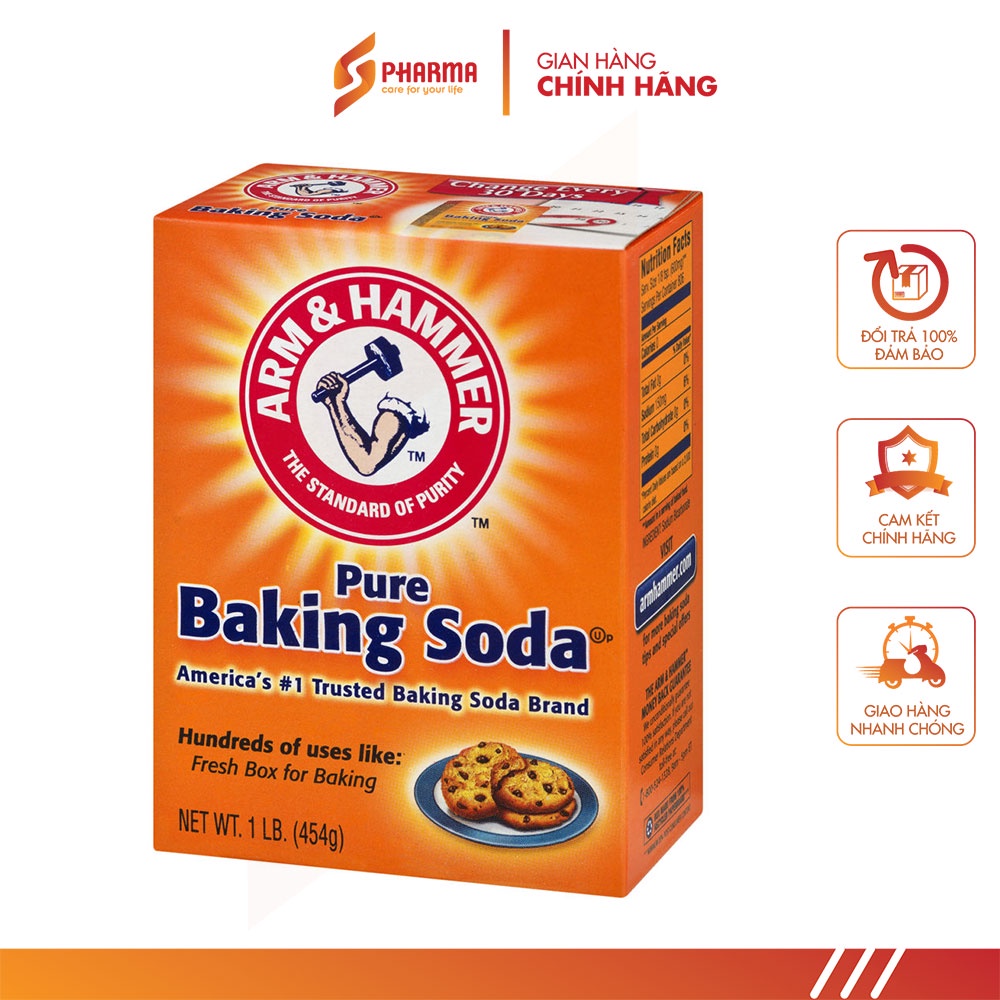 Baking Soda trắng răng, Làm sạch răng miệng, khử độc thực phẩm - Arm &amp; Hammer 454g (Mỹ)