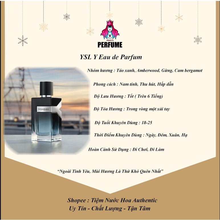 Nước Hoa Nam 𝘆𝘀𝗜 𝗬 𝗘𝗗𝗣_Dung Tích 5/10ml