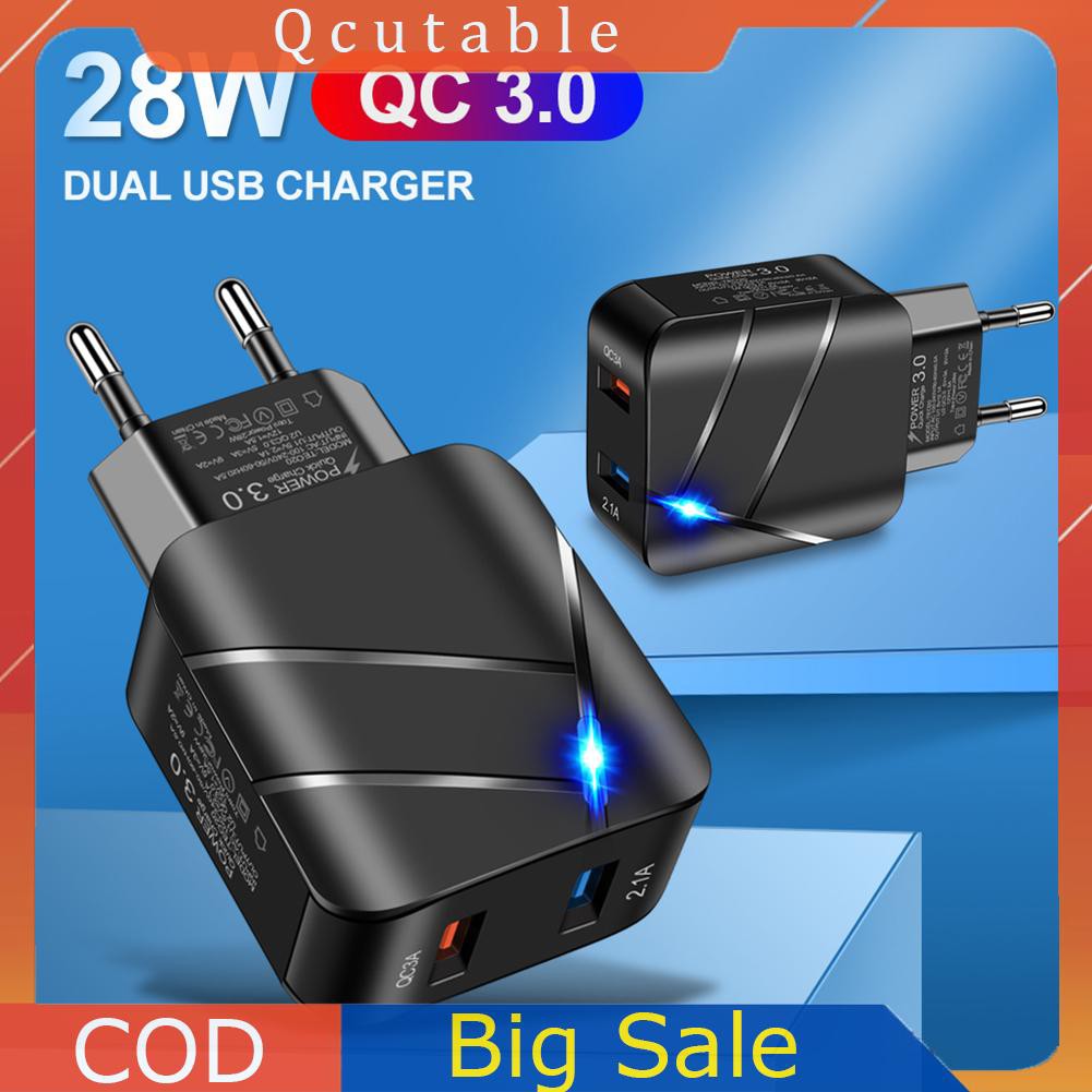 Củ Sạc Nhanh 28w Usb 3.0 Cho Điện Thoại / Máy Tính Bảng