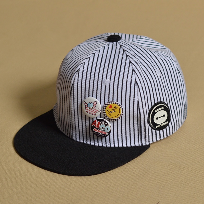 Mũ lưỡi trai kẻ sọc cho bé