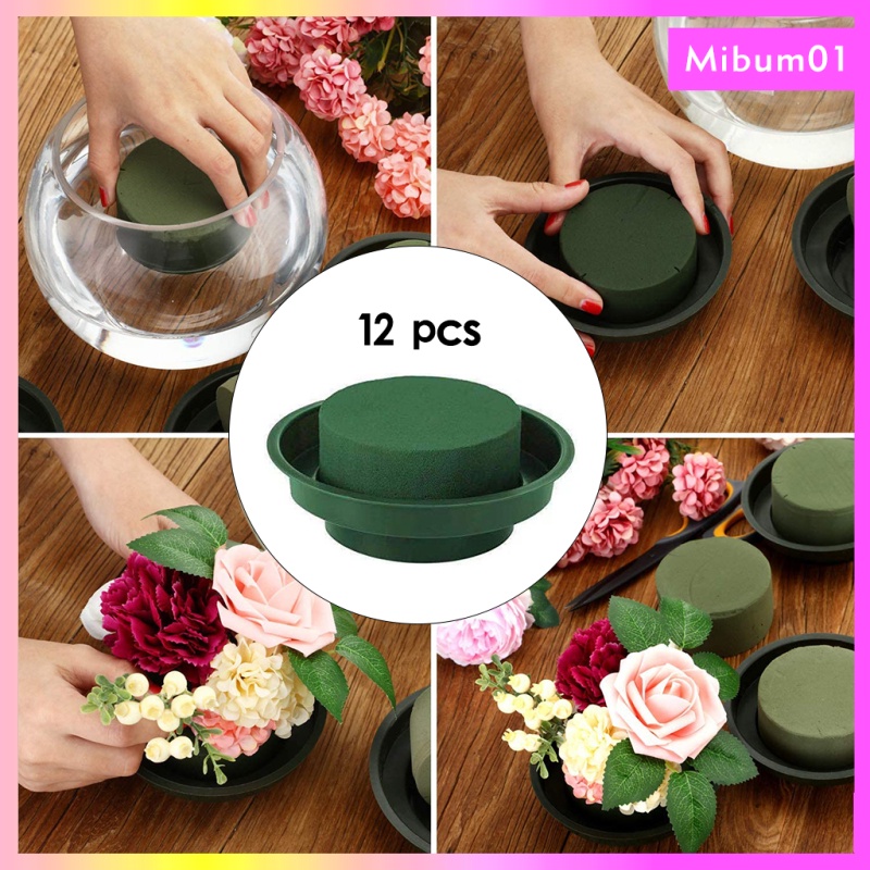 Set 12 Mút Cắm Hoa Khô Hình Tròn Dùng Trang Trí Tiệc Cưới Diy