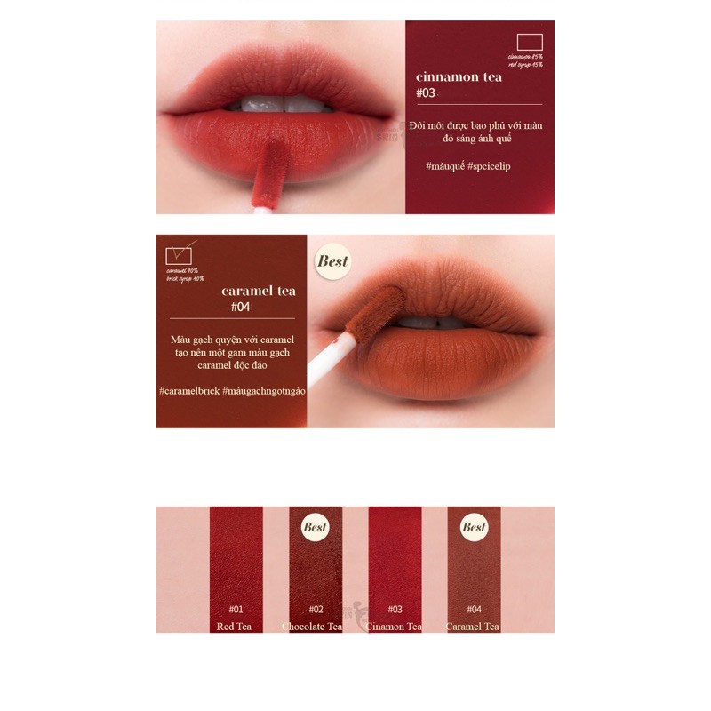 Son Kem Lì, Mịn Mượt Như Nhung Romand Milk Tea Velvet Tint 4.4g