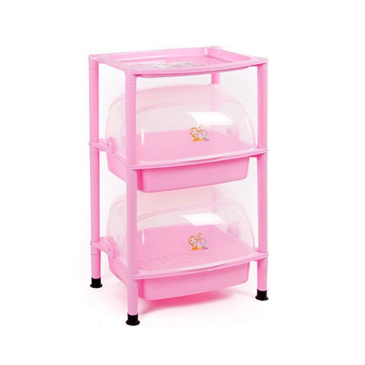 Kệ chén 2 tầng có nắp đậy an toàn vệ sinh - đồ dùng nhà bếp cao cấp