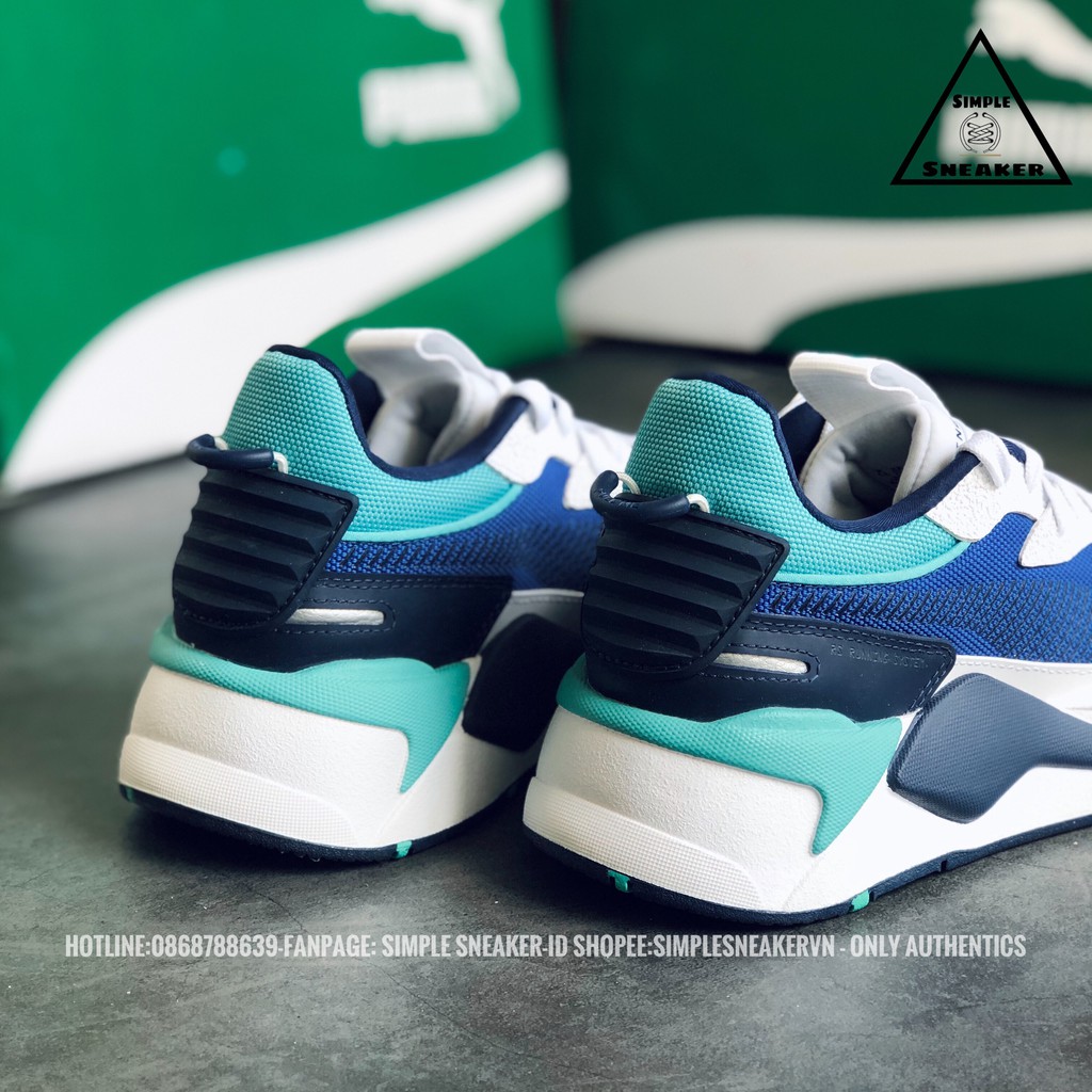 Giày Puma FREESHIP Giảm 100k Khi Nhập Mã [PUMANAM] Giày Puma Chính Hãng - Puma RSX Hard Drive Blue Chuẩn Auth