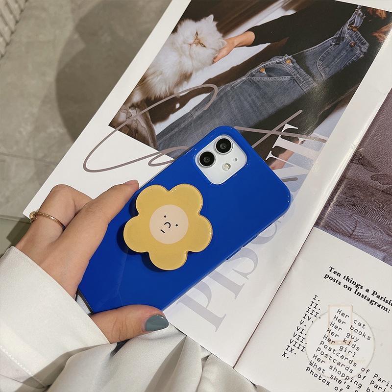 Ốp điện thoại kèm chân đỡ hình hoa cho iPhone11 12 Pro Max 11ProMax 11 X XR XS Max 7 8Plus