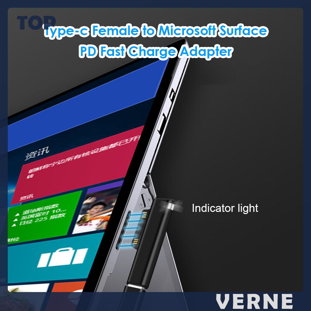 Bộ chuyển đổi phích cắm sạc nhanh cổng Usb C cho Microsoft Surface