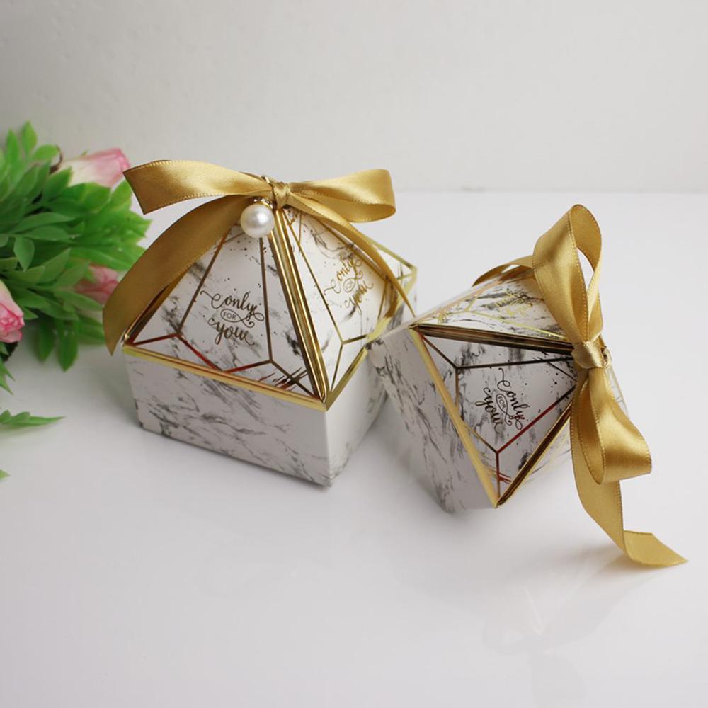 Hộp Quà Giấy Phong Cách Mới Màu Đồng Dùng Trang Trí Tiệc