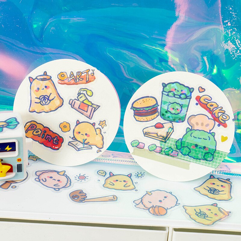 Set 30 tấm hình dán động vật dễ thương chống thấm nước