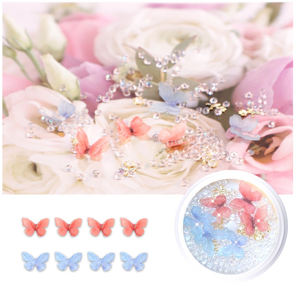 [Hàng mới về] Hộp Phụ Kiện Trang Trí Móng Tay Nghệ Thuật Cho Nữ