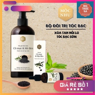 KHUYẾN MÃI COMBO DẦU GỘI & SERUM MỘC NHU - CỎ MƯC & MÈ ĐEN - XOÁ TAN NỖI LO TÓC BẠC SỚM - XUẤT XỨ THẢO DƯỢC