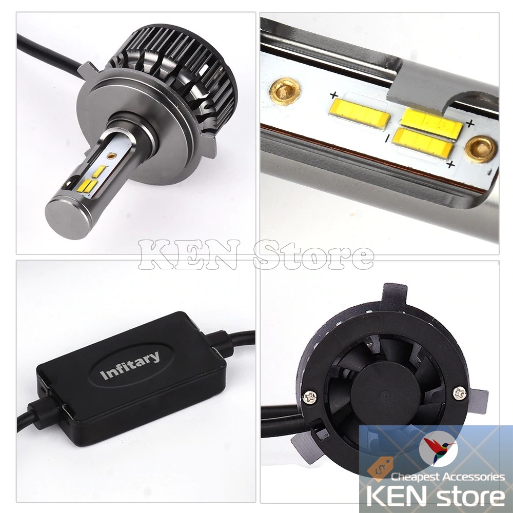 Bóng led H1 H4 H7 H11... Chip ZES Samsung INFITARY Multi Color