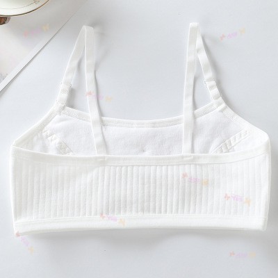 Áo Ngực Màu Trơn Thời Trang Trẻ Trung girl student double cotton bra teenager development vest