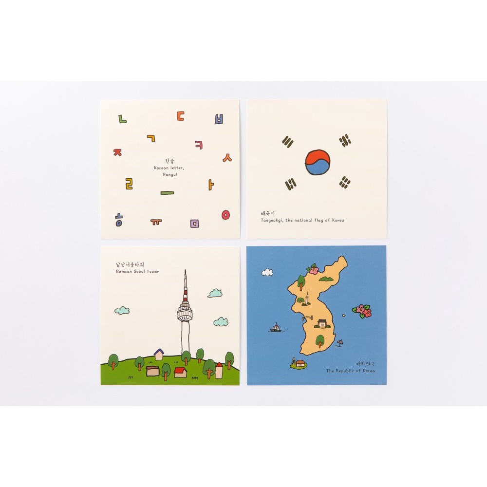 Set Postcard ARTBOX Hàn Quốc In Biểu Tượng Đất Nước Hàn Quốc
