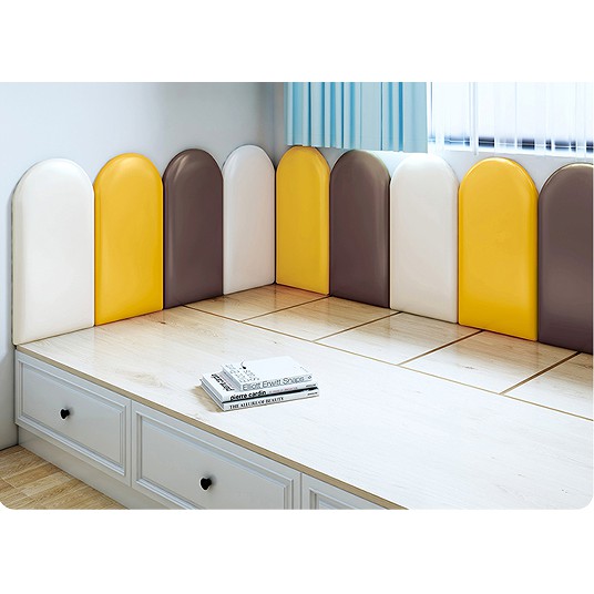 Tấm dán tường nệm da trang trí phòng ngủ an toàn cho con bé 20X50X3CM